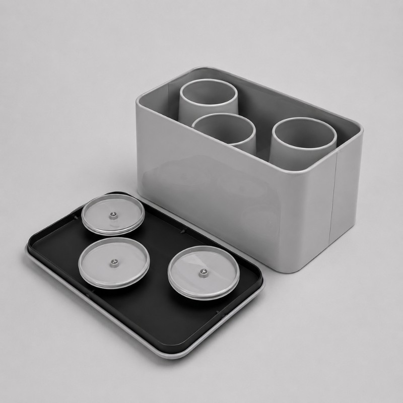 Continental Homeware Opulence Metal Bread Bin with Tea, Coffee & Sugar Canister Set – 4 Piece – Grey - Image 4
