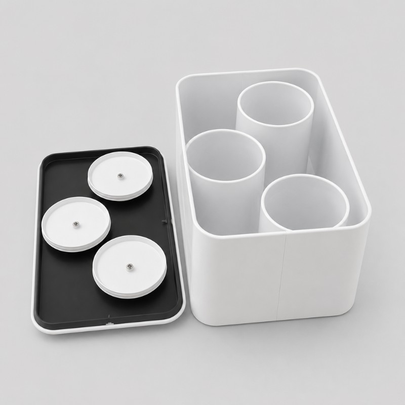 Continental Homeware Opulence Metal Bread Bin with Tea, Coffee & Sugar Canister Set – 4 Piece – White - Image 4
