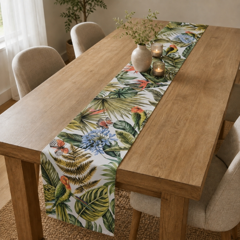 Hometouch Tropical Paradise Textured Table Runner 30x255cm