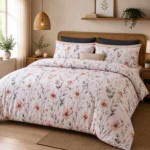 Horrockses Cotton Blend 144 Thread Count Duvet Cover Set – Wild Flowers