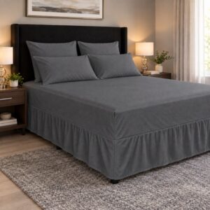Espello Premium Microfibre Easyfit Combo Sheet 90gsm – Charcoal Grey